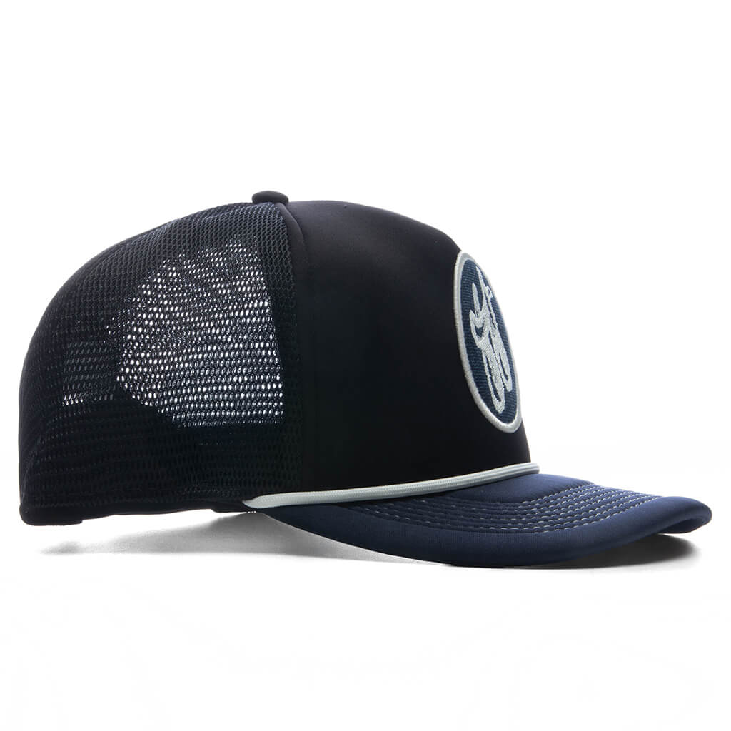 H Patch Trucker Cap - Black