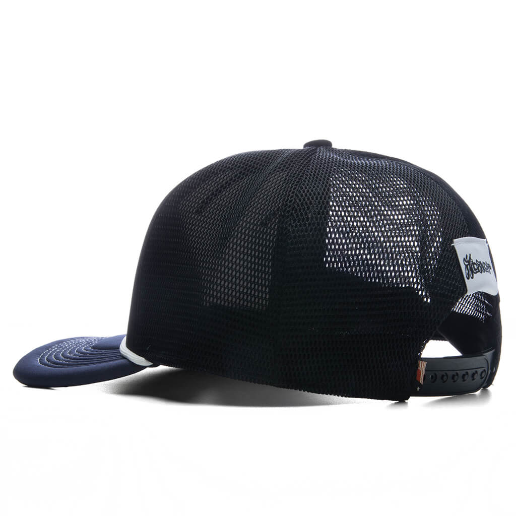 H Patch Trucker Cap - Black