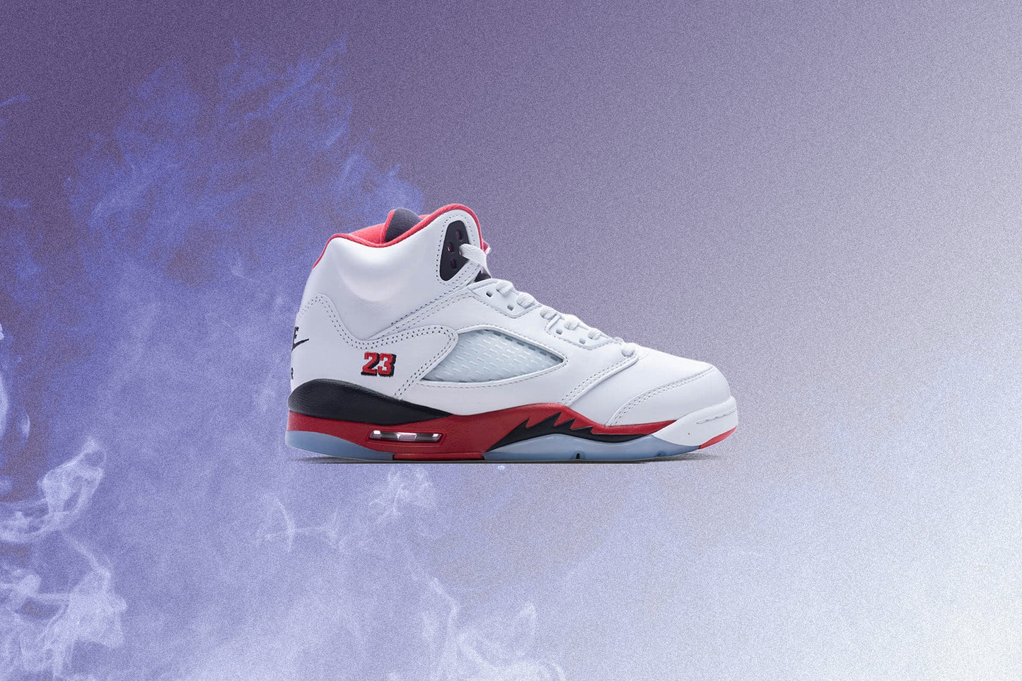 Air Jordan 5 Retro OG Fire Red 'Black Tongue' (GS) - White/Fire Red/Black