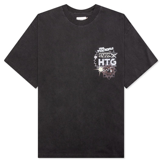 HTG Hotel Collage S/S Tee - Black