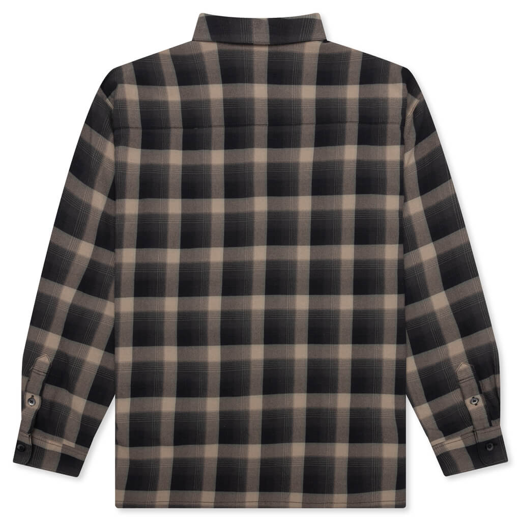 Half Hombre Check Shirt L/S - Beige