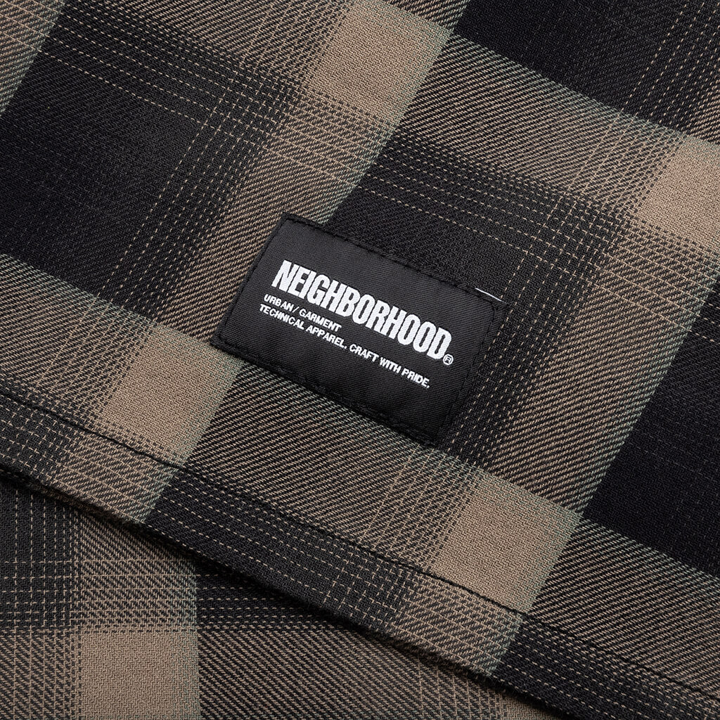 Half Hombre Check Shirt L/S - Beige
