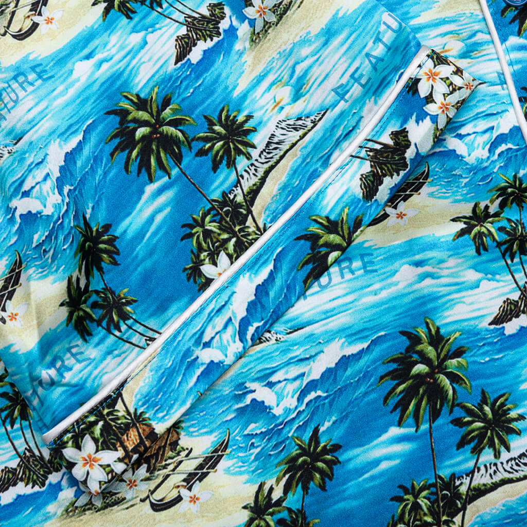 Hitchcock Hawaiian Silk Shirt - Blue
