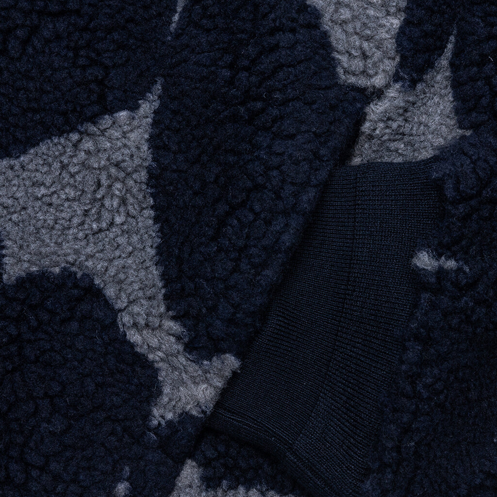 Heart Fleece Jacket - Navy