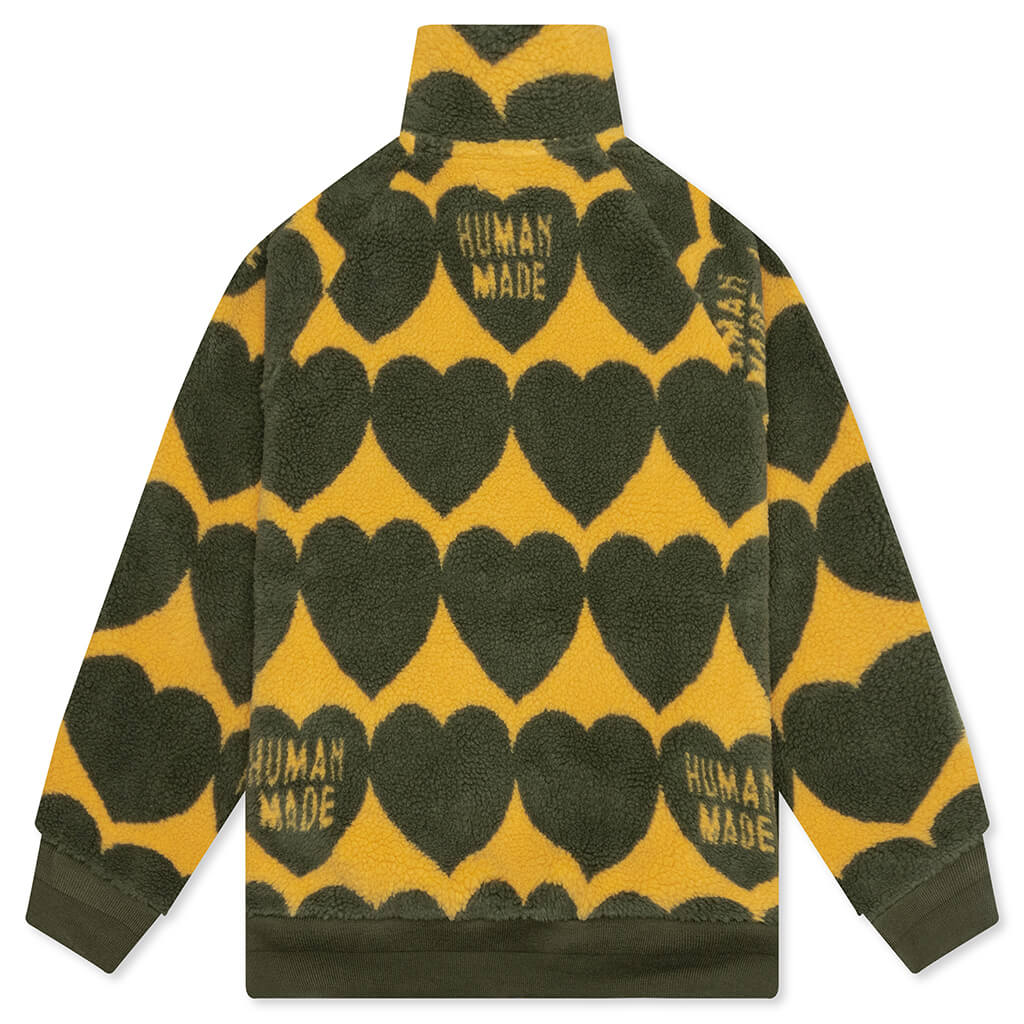 Heart Fleece Jacket - Olive Drab
