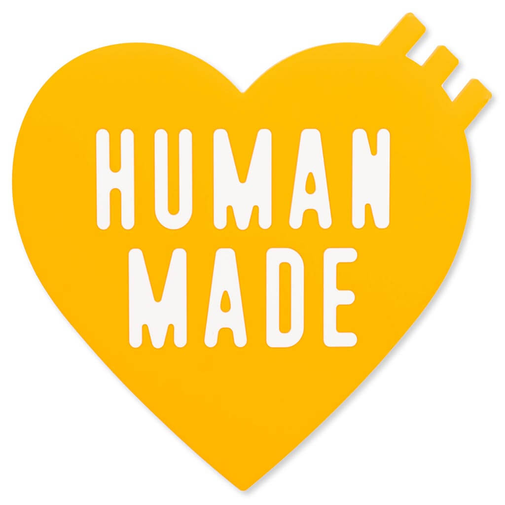 Heart Rubber Coaster - Yellow