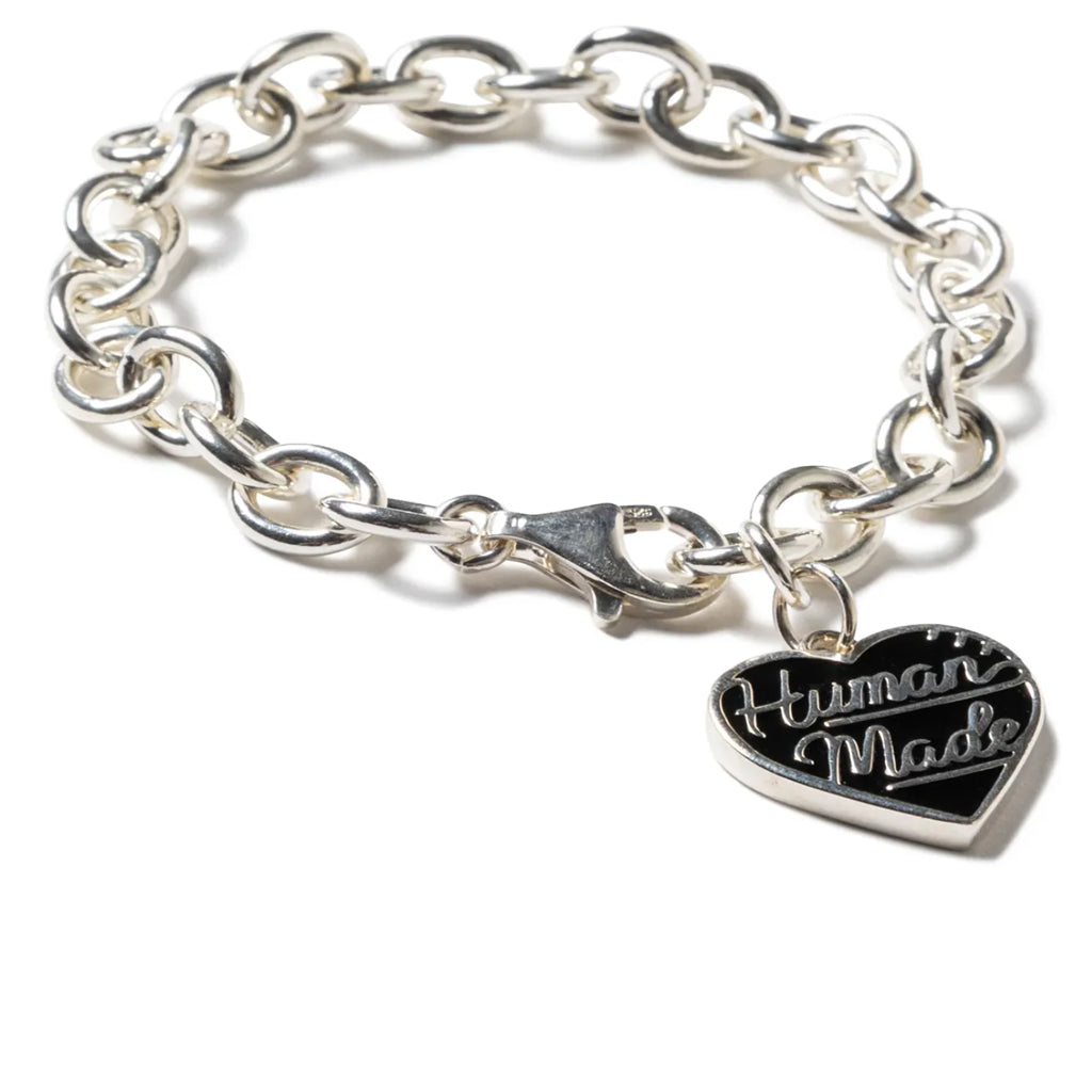 Heart Silver Bracelet - Black