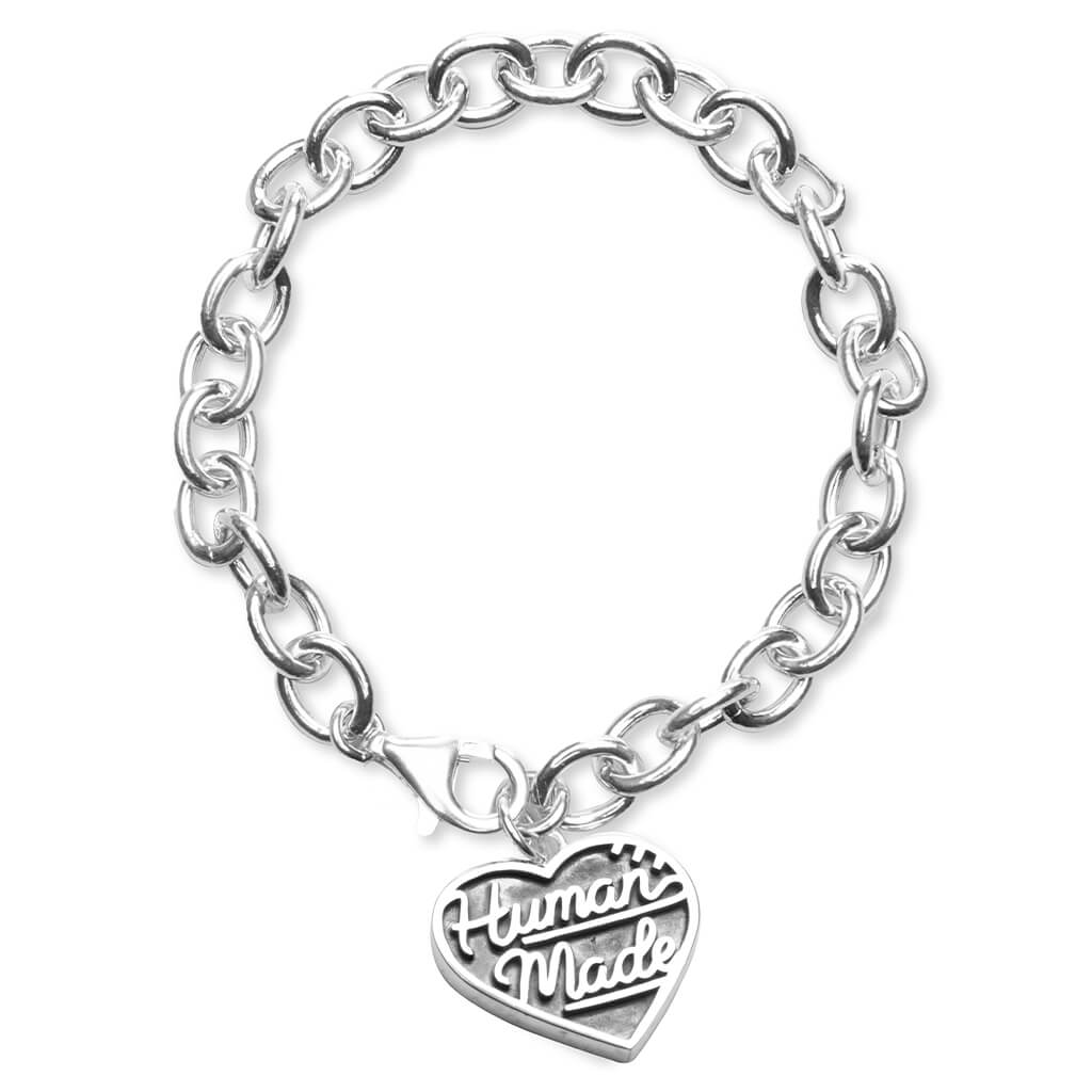 Heart Silver Bracelet - Black