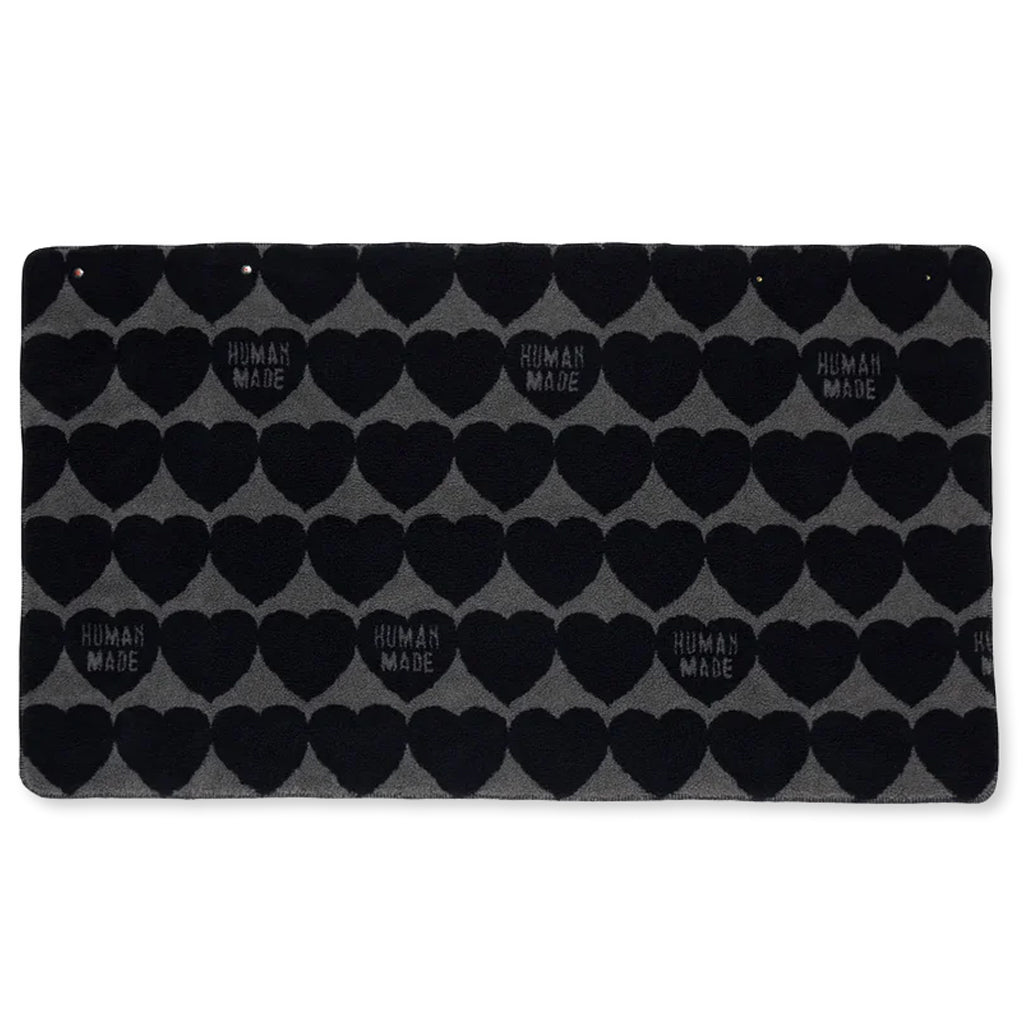 Heart Fleece Blanket - Navy
