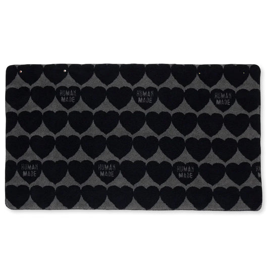 Heart Fleece Blanket - Navy