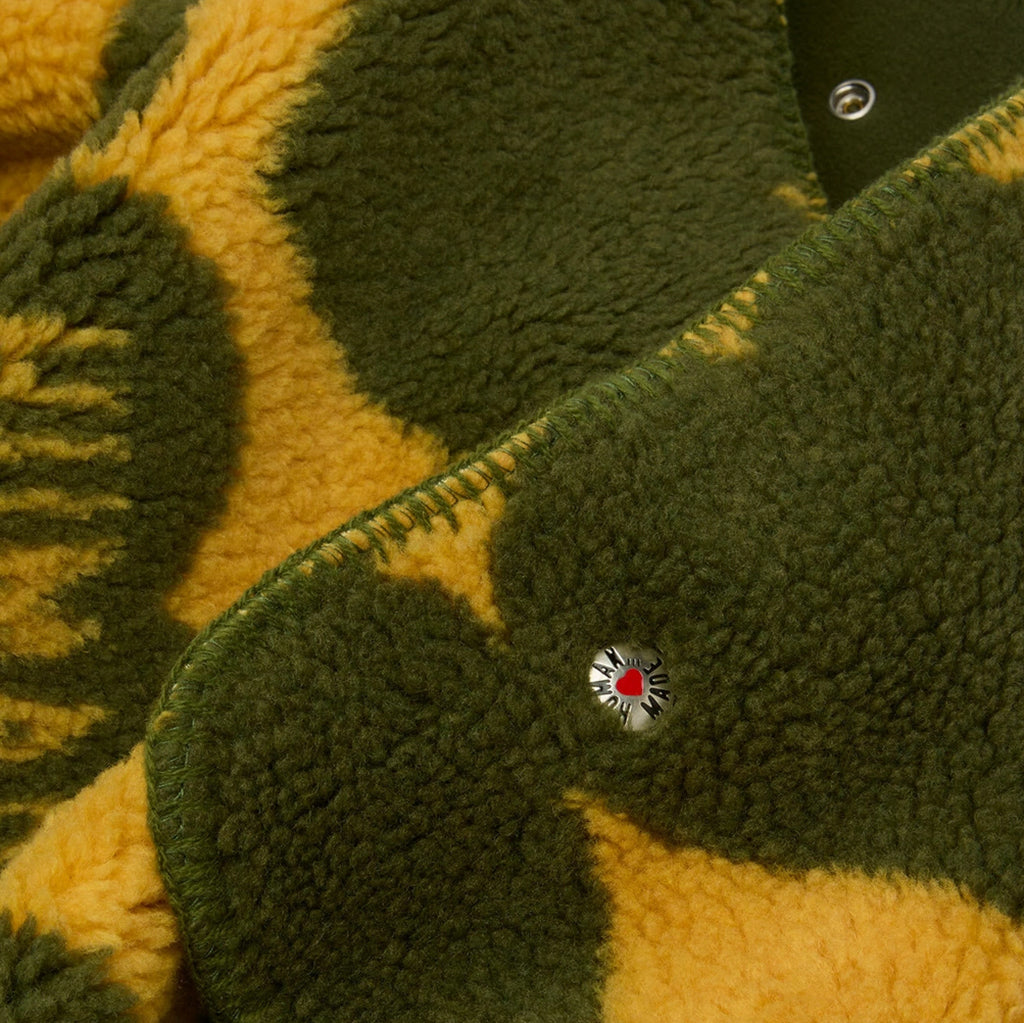 Heart Fleece Blanket - Olive Drab
