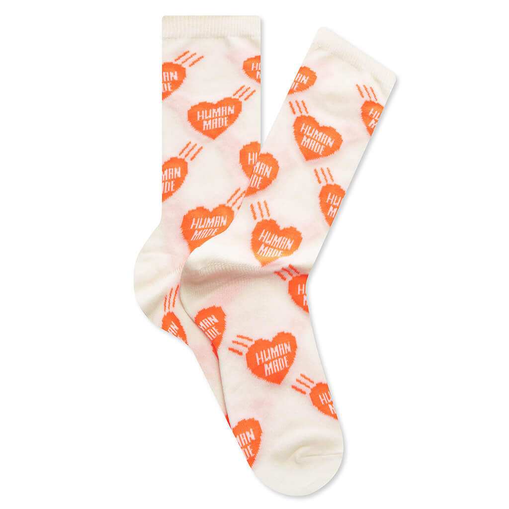 Heart Socks - Orange