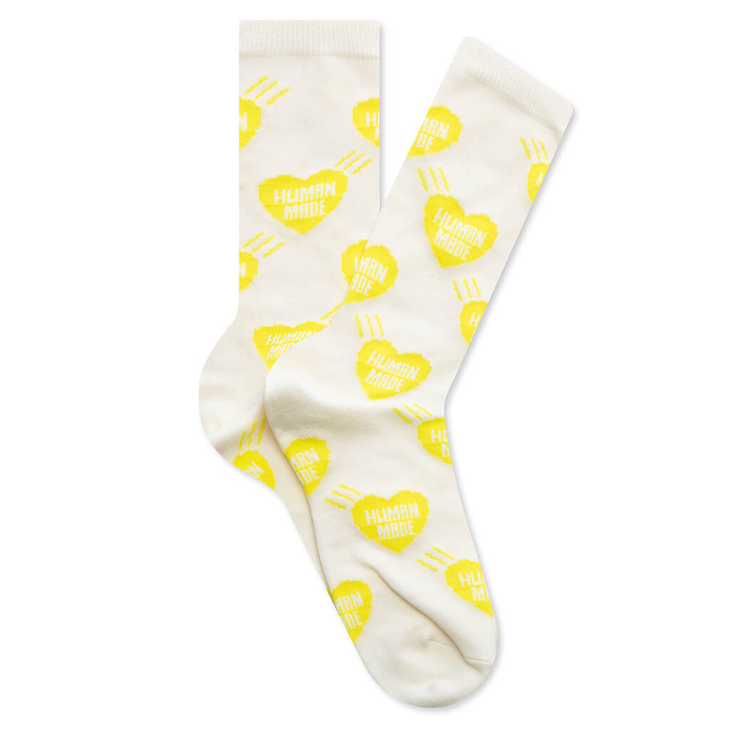 Heart Socks - Yellow