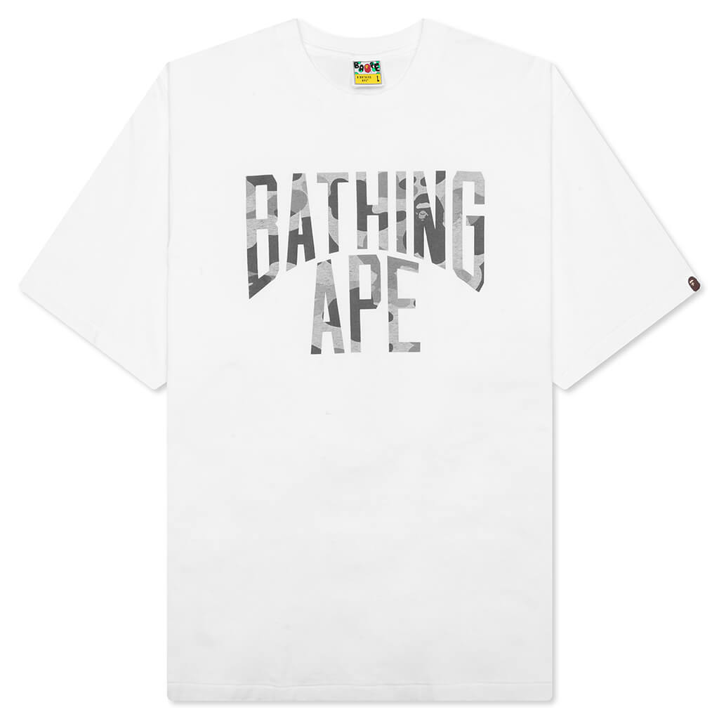 Heather Gray Camo Bathing Ape Tee - White