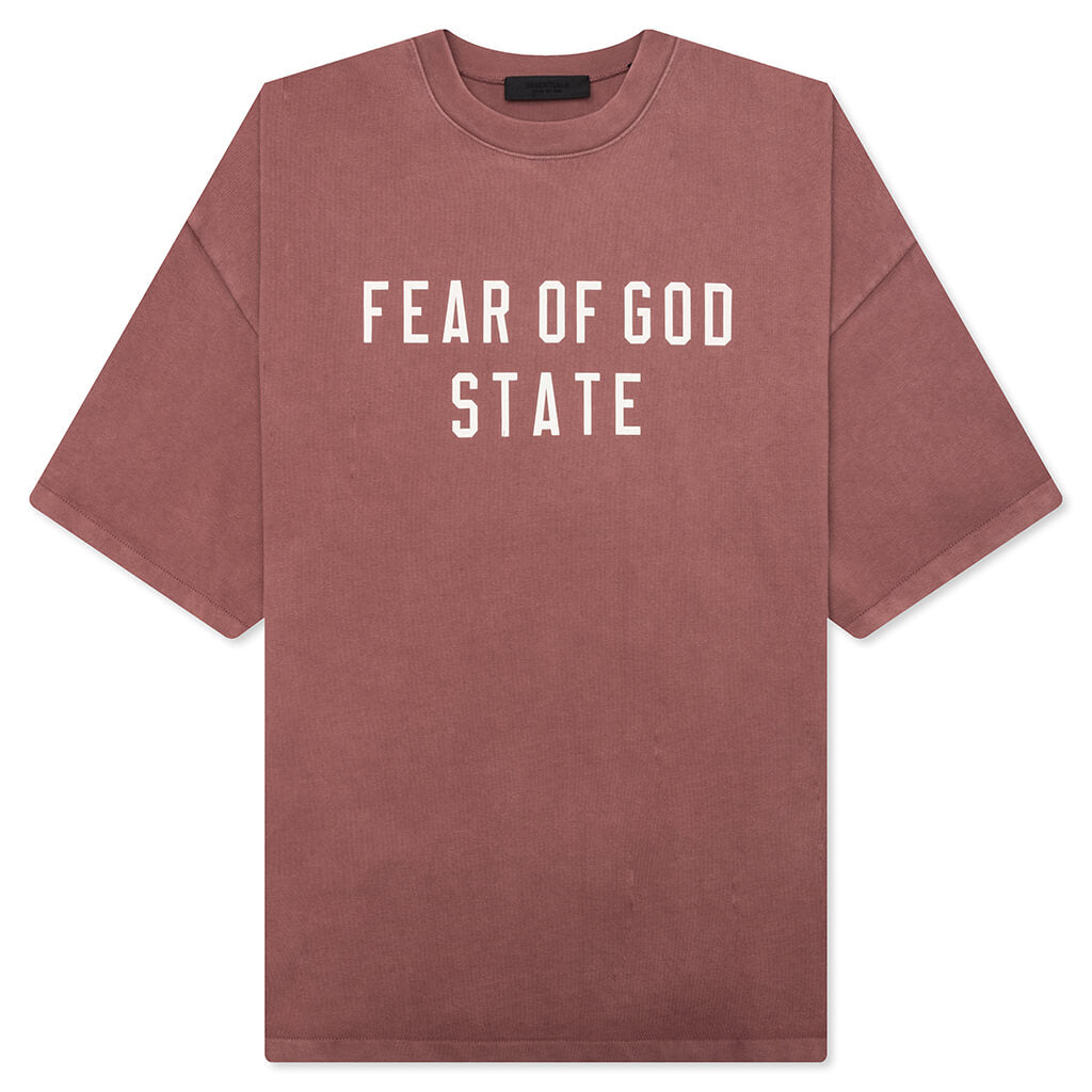 Heavy Crewneck Tee - Crimson
