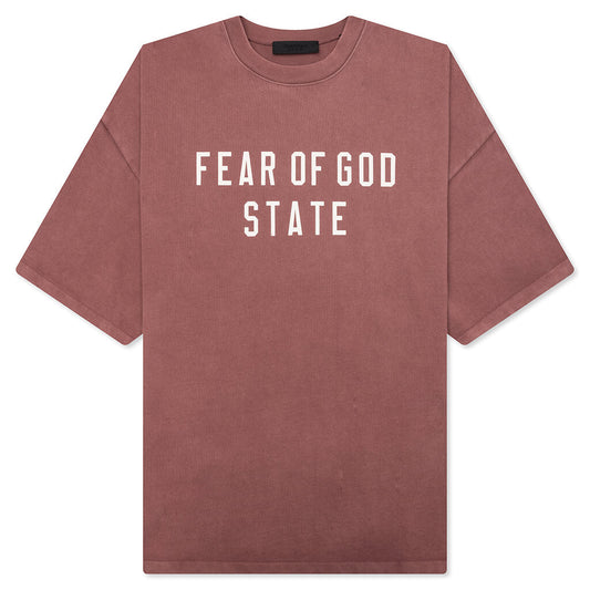 Heavy Crewneck Tee - Crimson