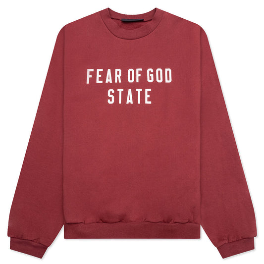 Heavy Fleece Crewneck - Crimson