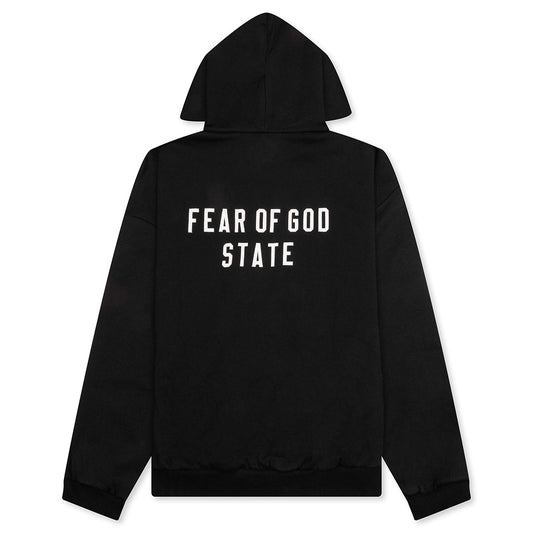 Heavy Fleece Fullzip Hoodie - Black
