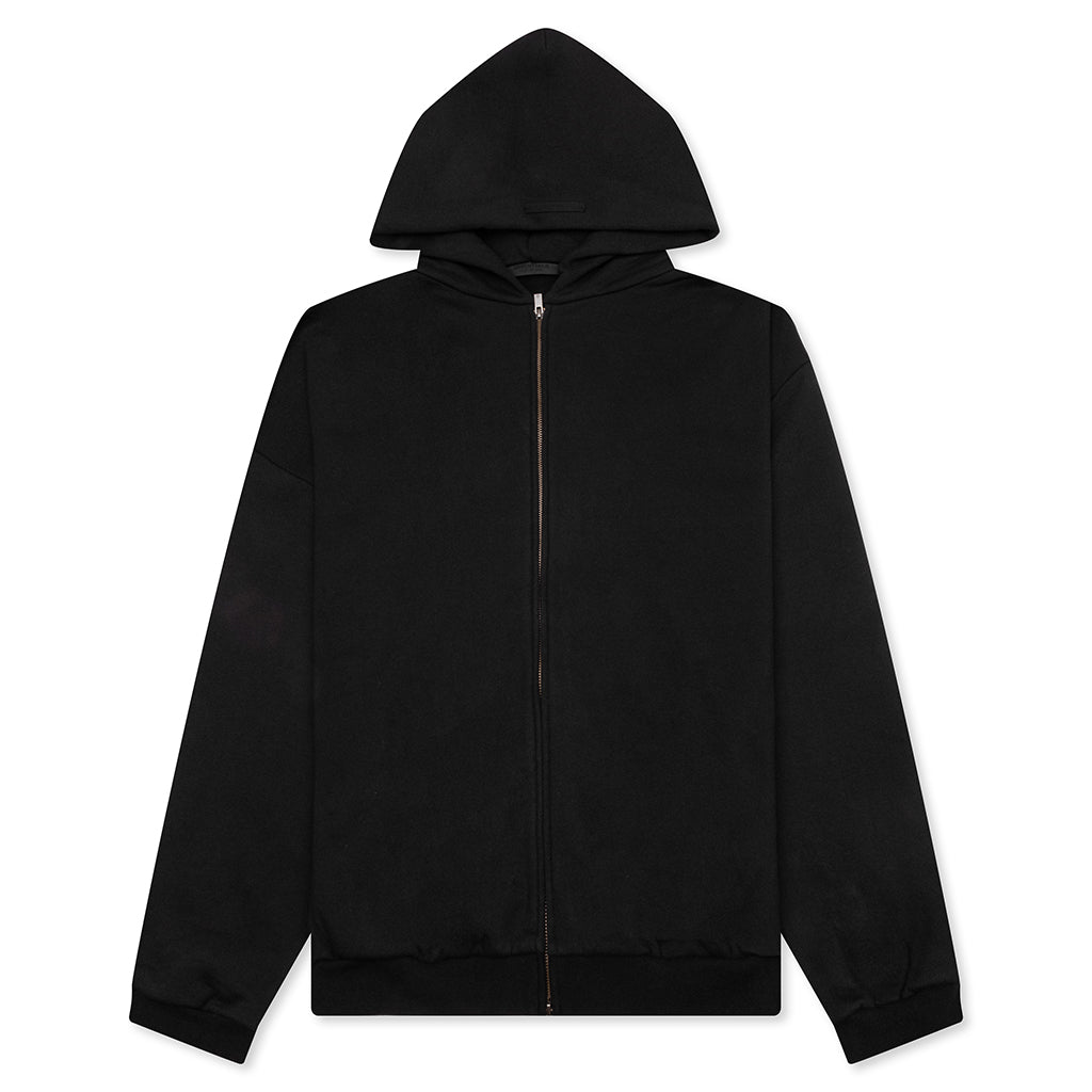Heavy Fleece Fullzip Hoodie - Black