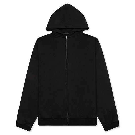 Heavy Fleece Fullzip Hoodie - Black