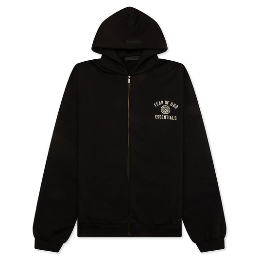 Heavy Fleece Fullzip Hoodie - Black