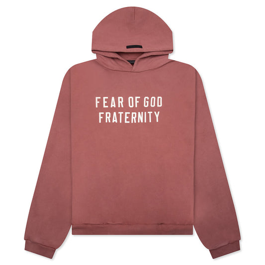 Heavy Fleece Hoodie - Crimson