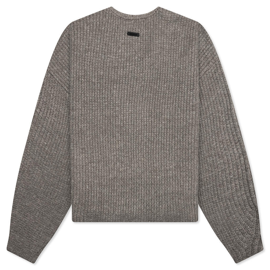 Heavy Waffle Cardigan - Heather Gray