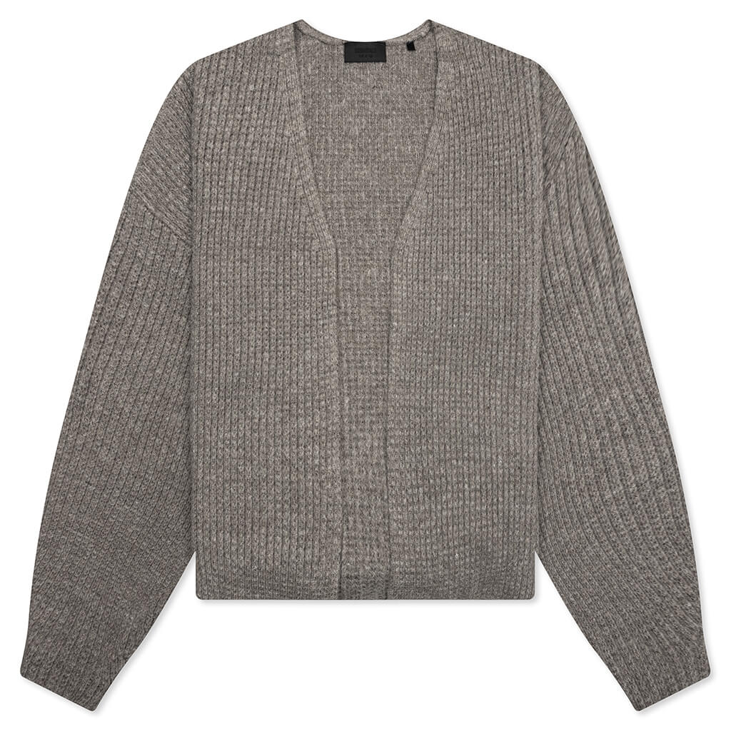 Heavy Waffle Cardigan - Heather Gray