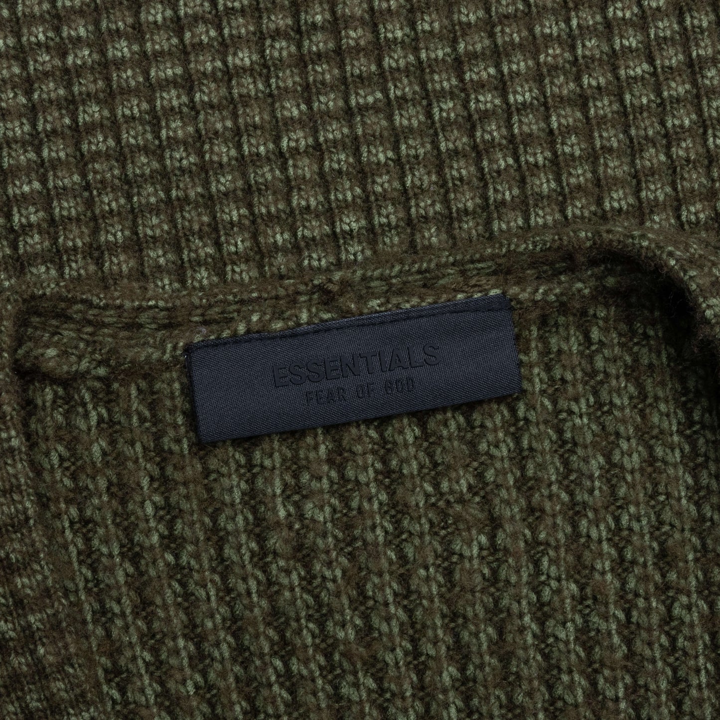 Heavy Waffle Cardigan - Military