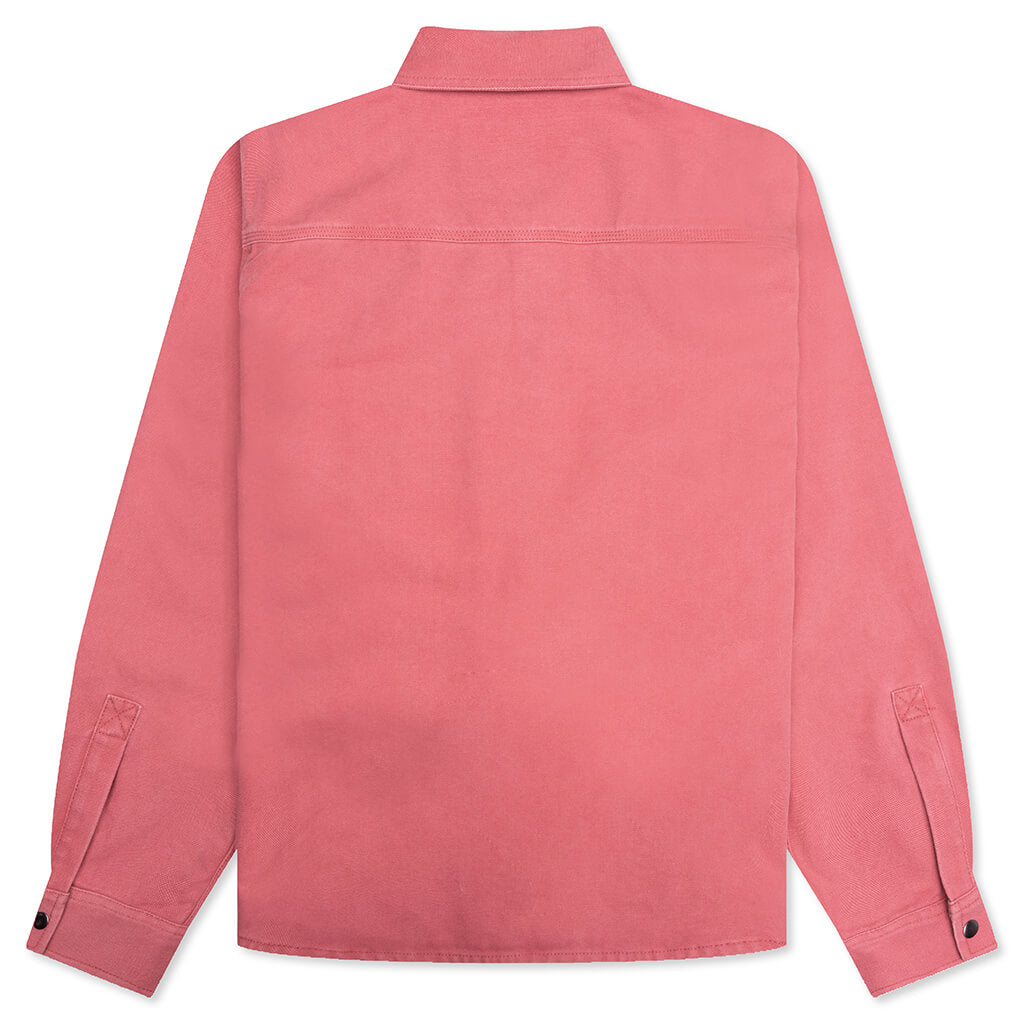 Heavy Washed Canvas Shirt - Berry