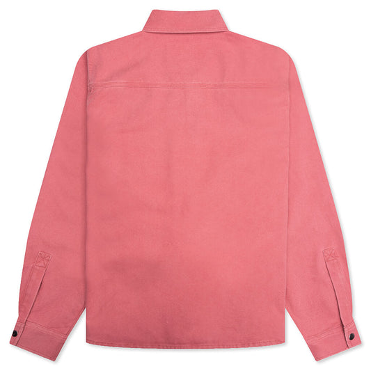 Heavy Washed Canvas Shirt - Berry