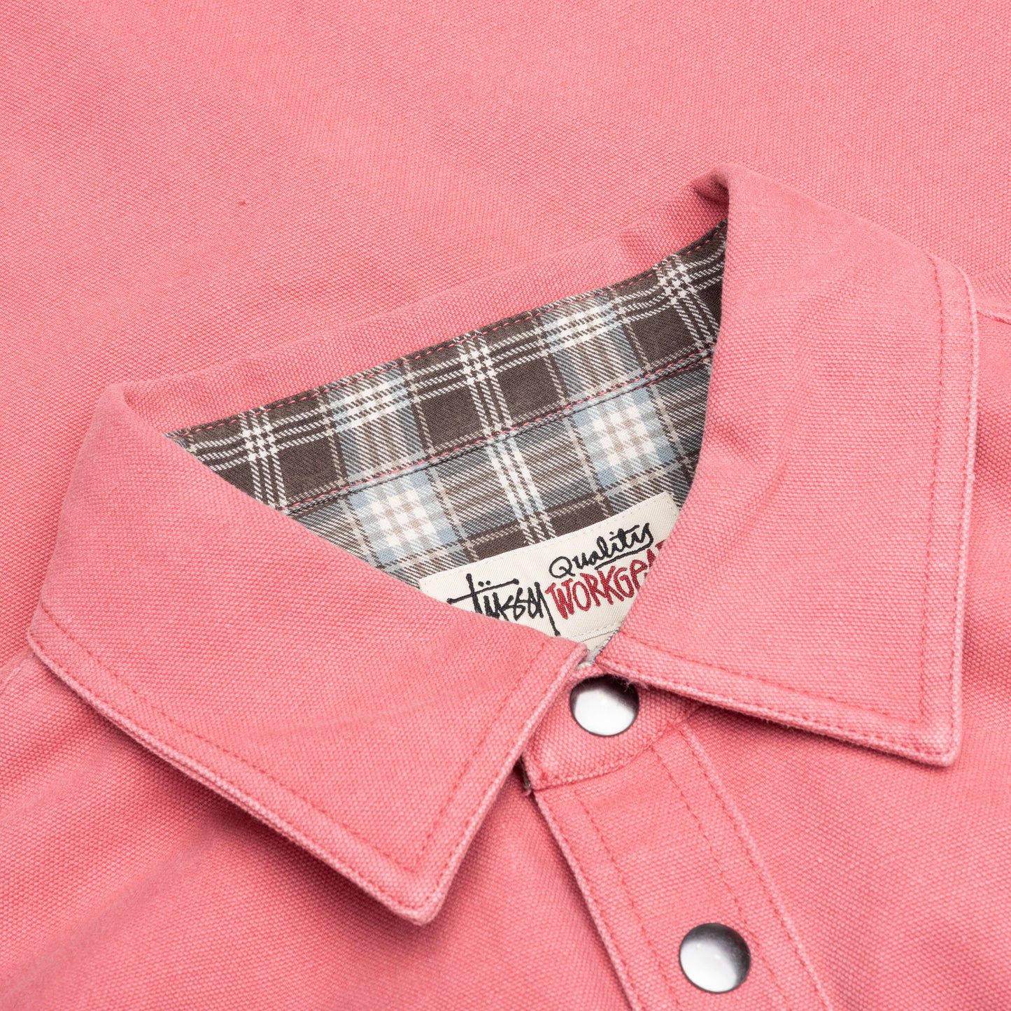 Heavy Washed Canvas Shirt - Berry