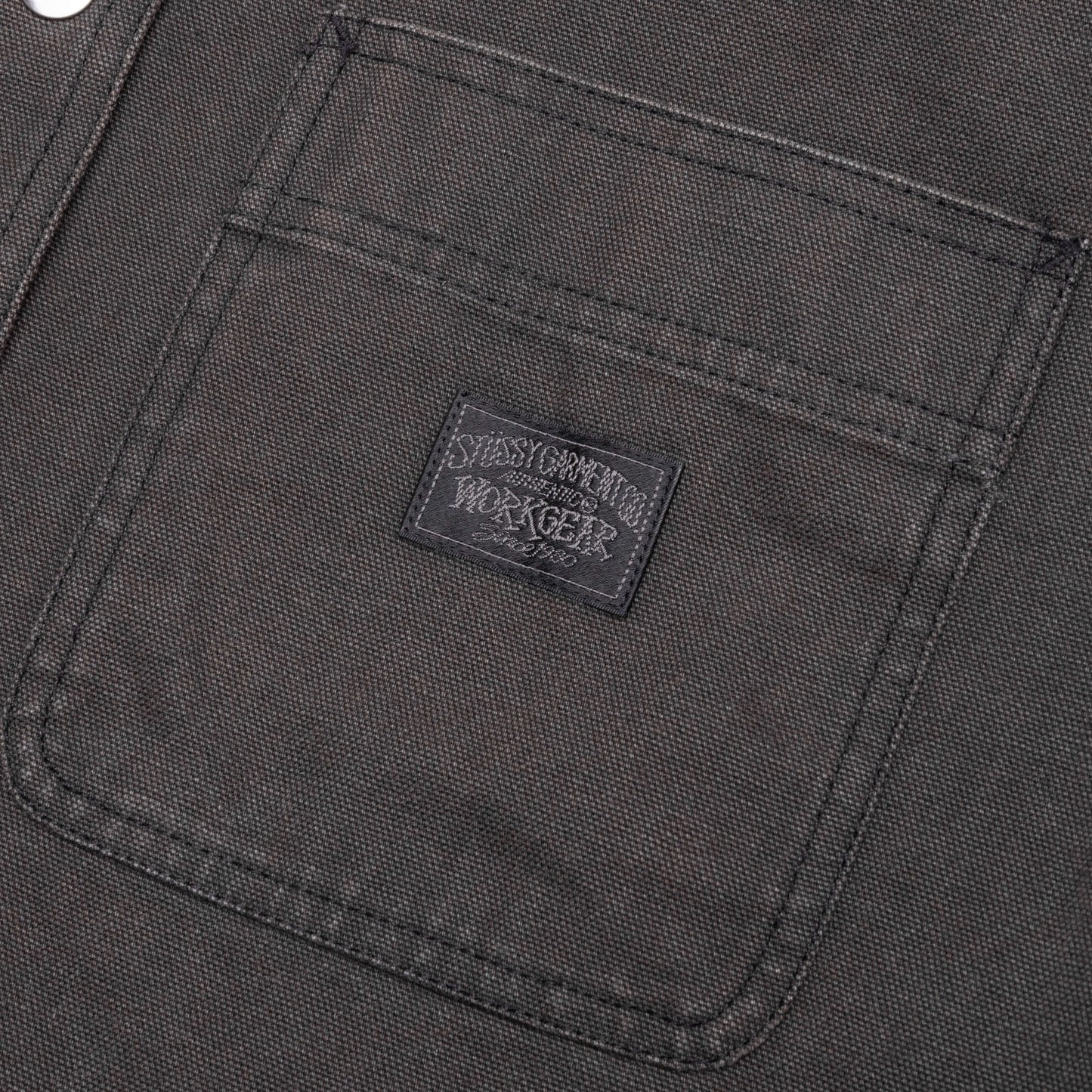 Heavy Washed Canvas Shirt - Black
