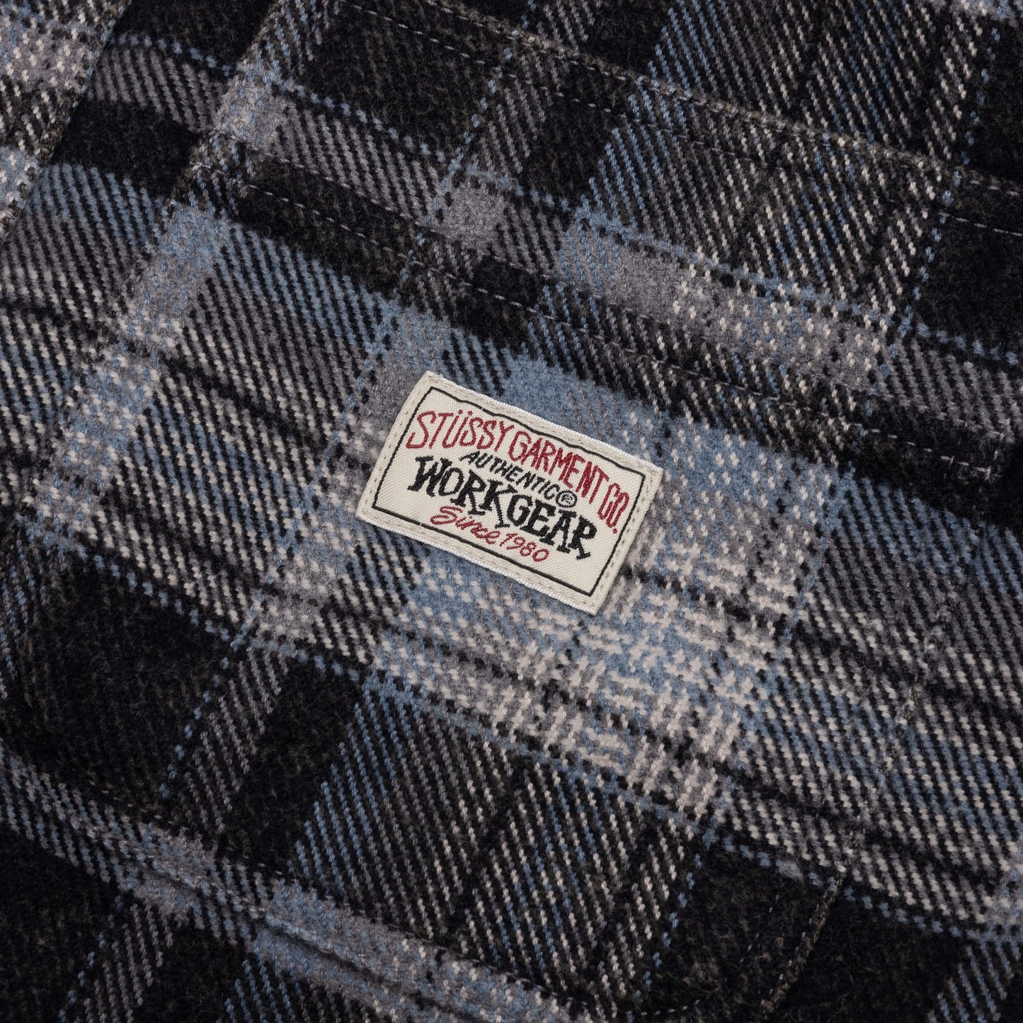 Heavy Washed Plaid Shirt - Blue