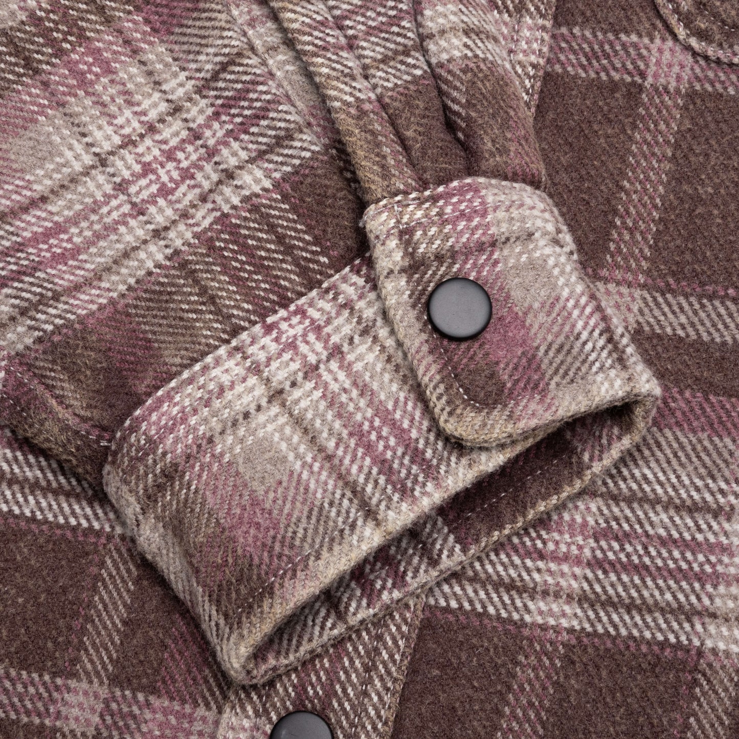 Heavy Washed Plaid Shirt - Brown