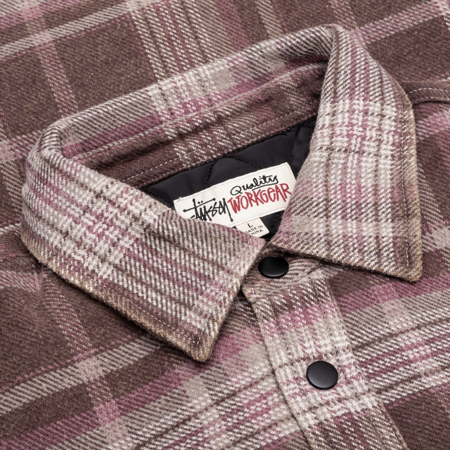 Heavy Washed Plaid Shirt - Brown