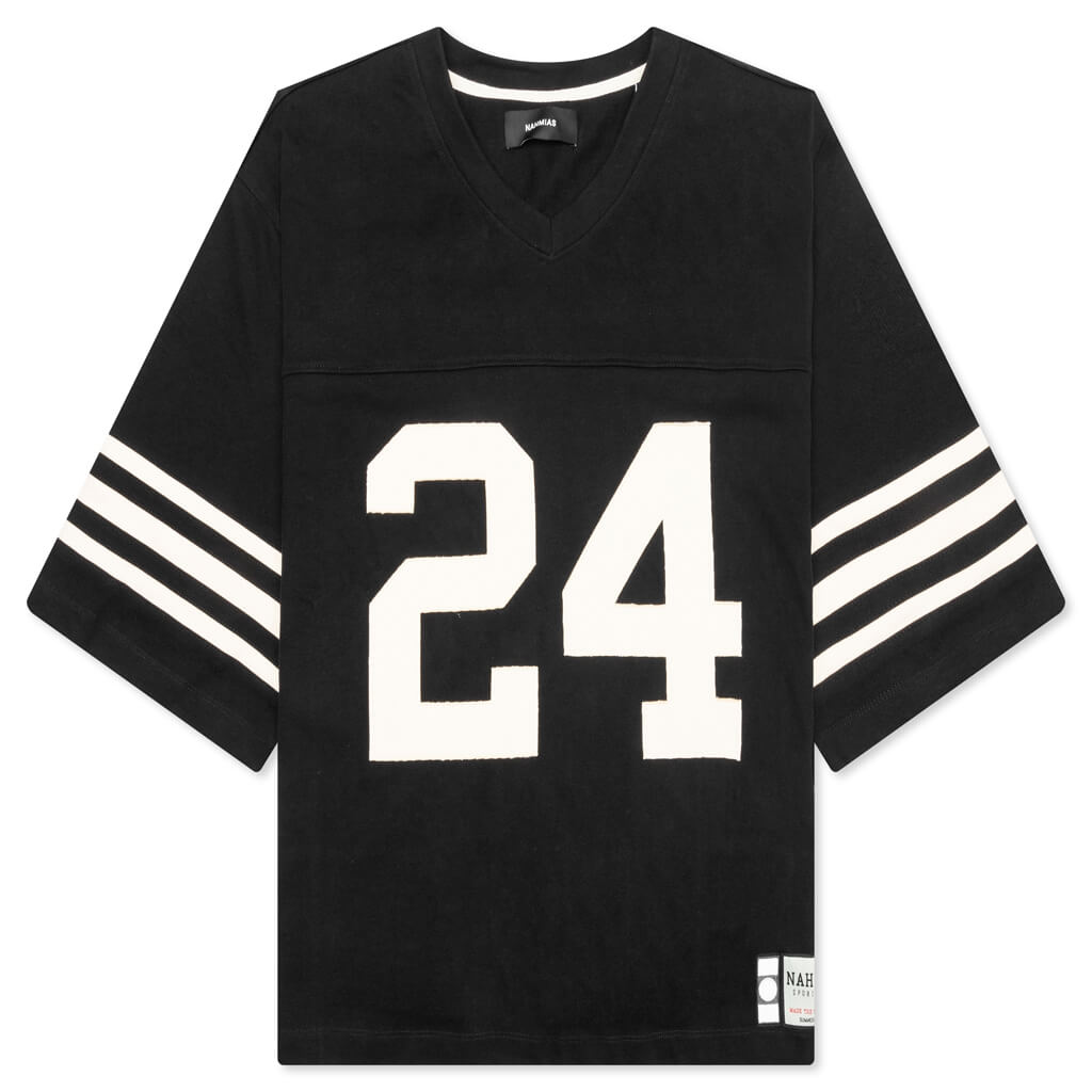 Heavy cotton 24 Football Jersey - Black