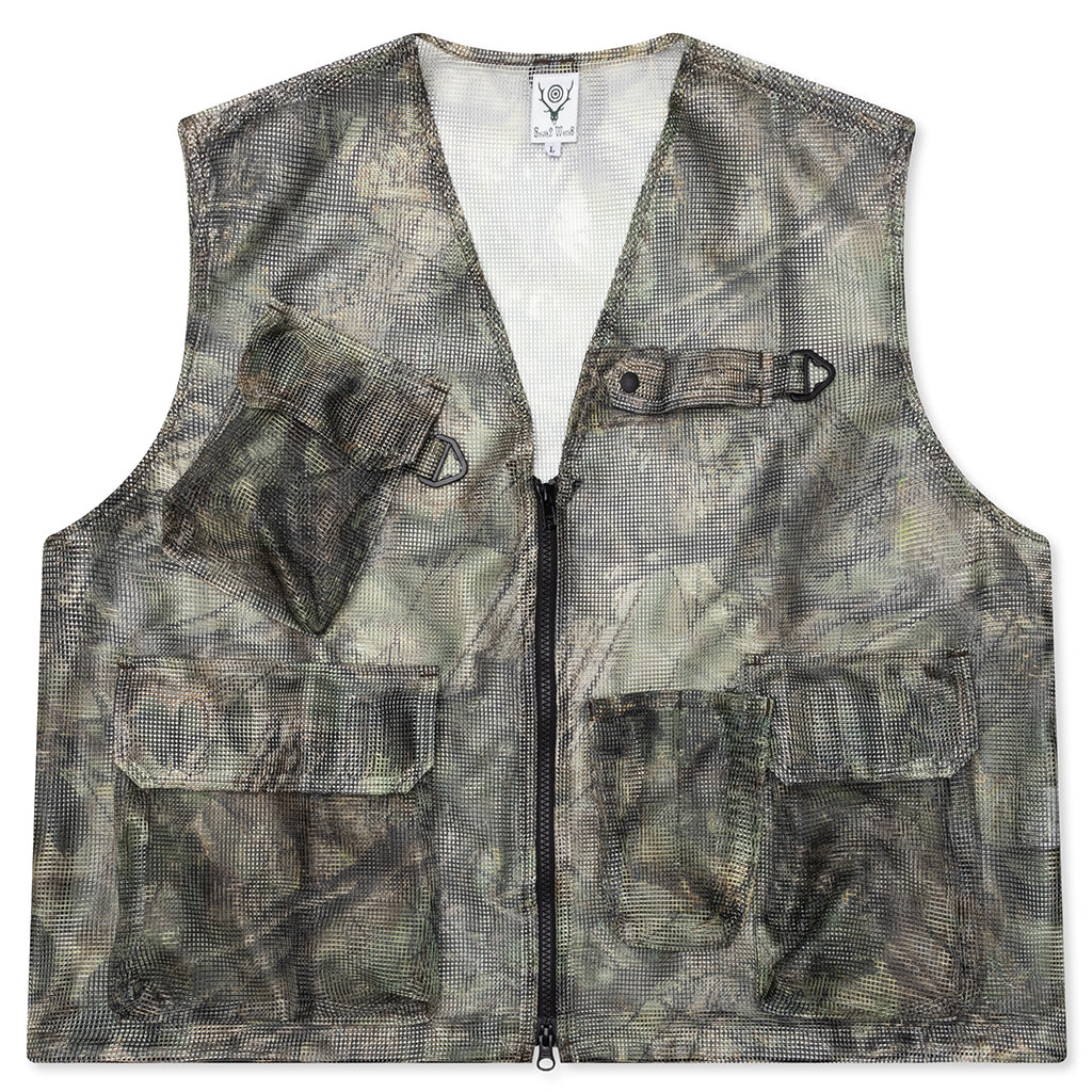 Heavyweight Mesh Bush Trek Vest - Camo
