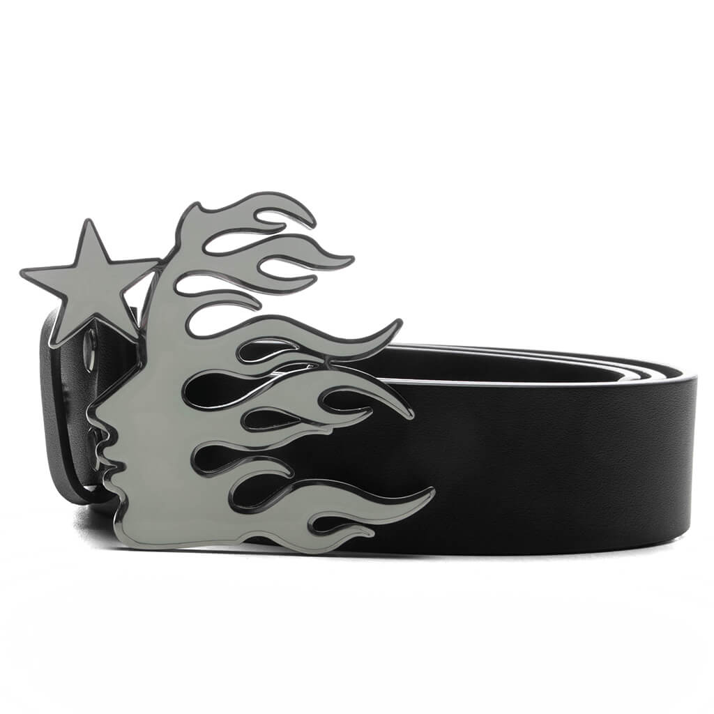 Hellstar "Flame Girl" Logo Belt - Black