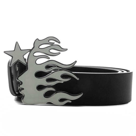 Hellstar "Flame Girl" Logo Belt - Black