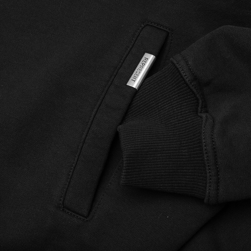 Hermes Zip Hoodie - Jet Black