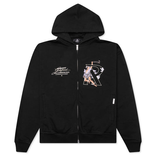 Hermes Zip Hoodie - Jet Black