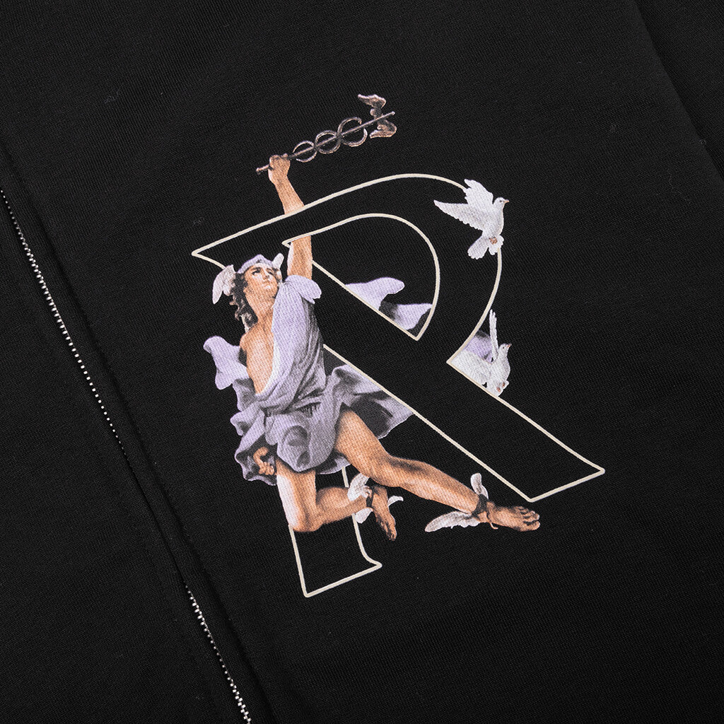 Hermes Zip Hoodie - Jet Black