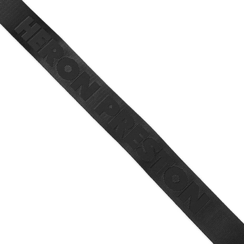 4CM Classic Buckle Tape Belt - Black/Black