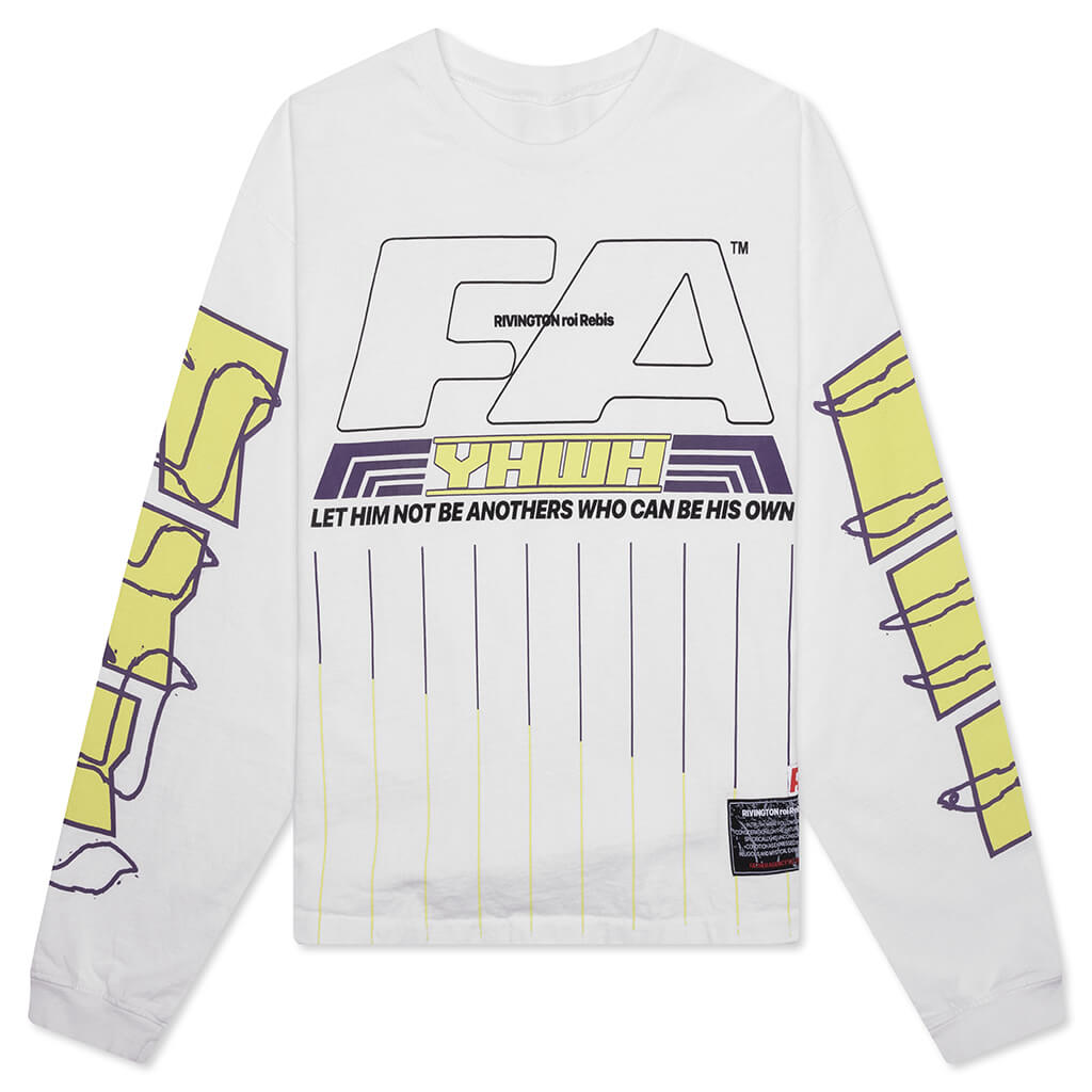 His Own Racing L/S Tee - Optic White