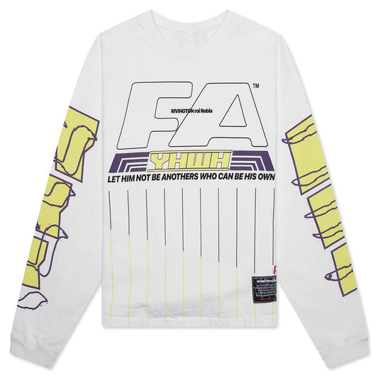 His Own Racing L/S Tee - Optic White