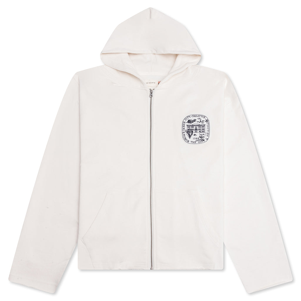 Honor Art Institute Zip Hoodie - Bone