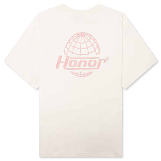 Honor Globe Logo Tee - Cream