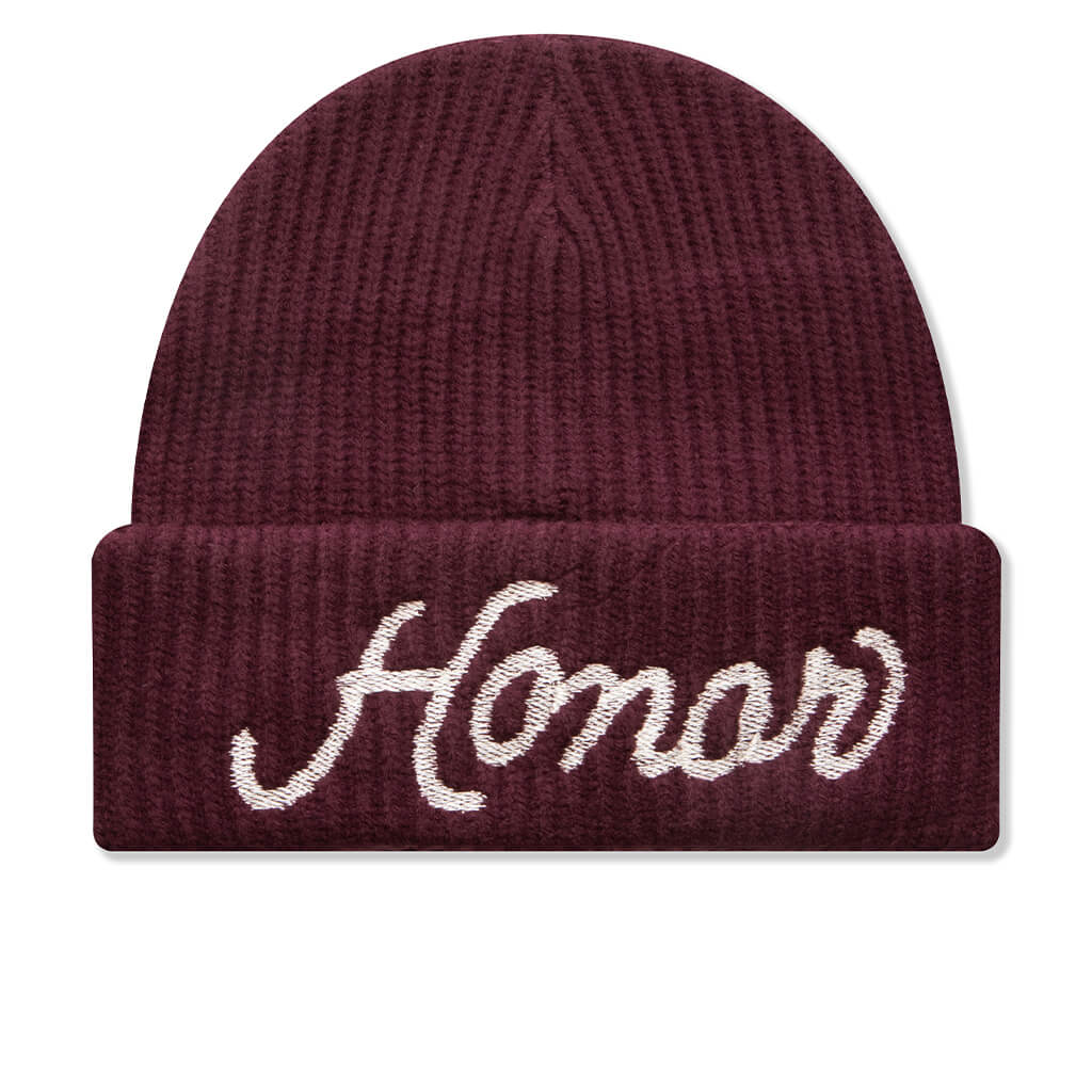Honor Heavy Knit Beanie - Berry
