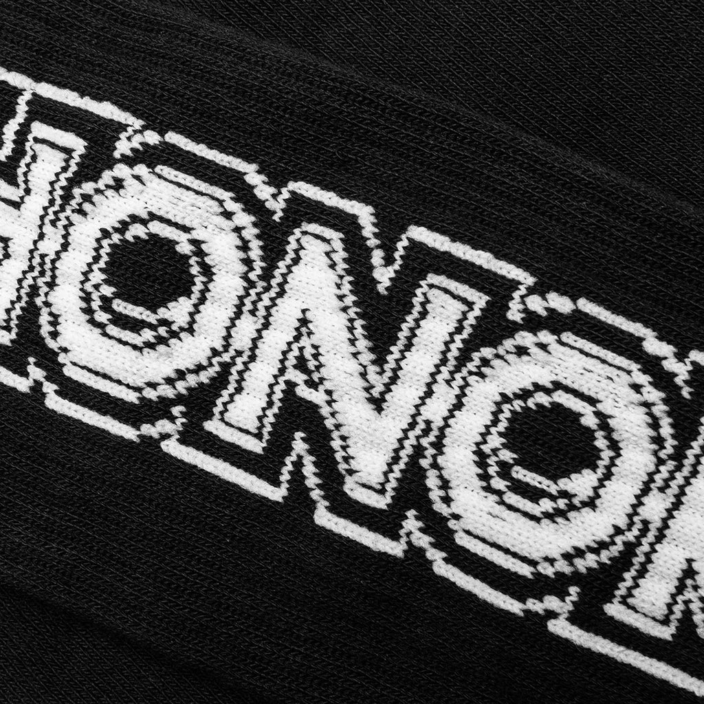 Honor Outline Logo Ribbed Sock - Black